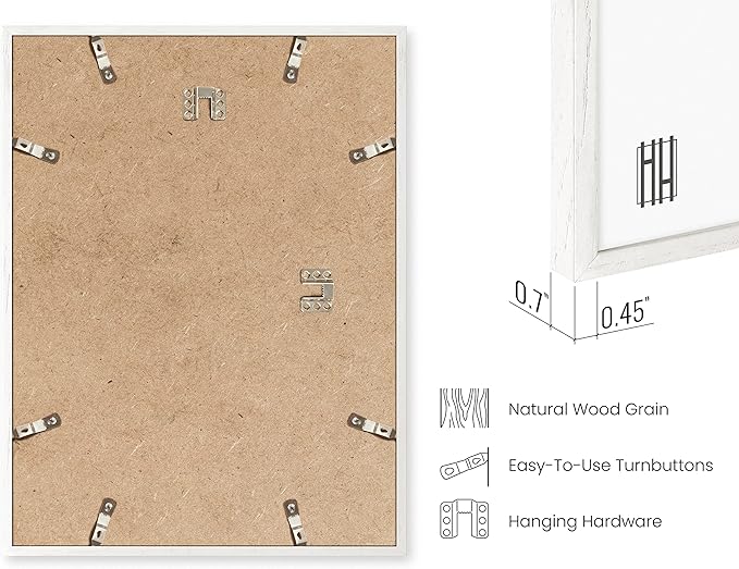 HAUS AND HUES 12x18 Picture Frames For Wall - Set Of 3 Poster Frames 12x18, Picture Frames 12x18, Poster Frame Set Of 3, 12x18 Frames, Frames 12 X 18, Photo Frames 12x18 (White Frame)