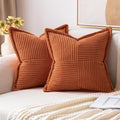 MIULEE Rust Decorative Throw Pillow Covers by MIULEE