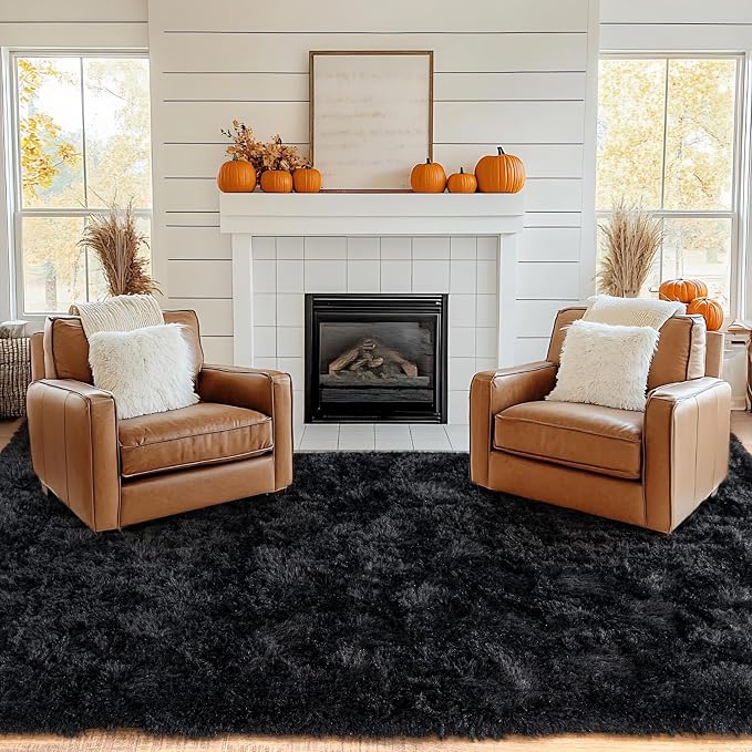 Pionblank Large Area Rug for Living Room 10x14, Fuzzy Modern Shag Rug, Fluffy - Image 3