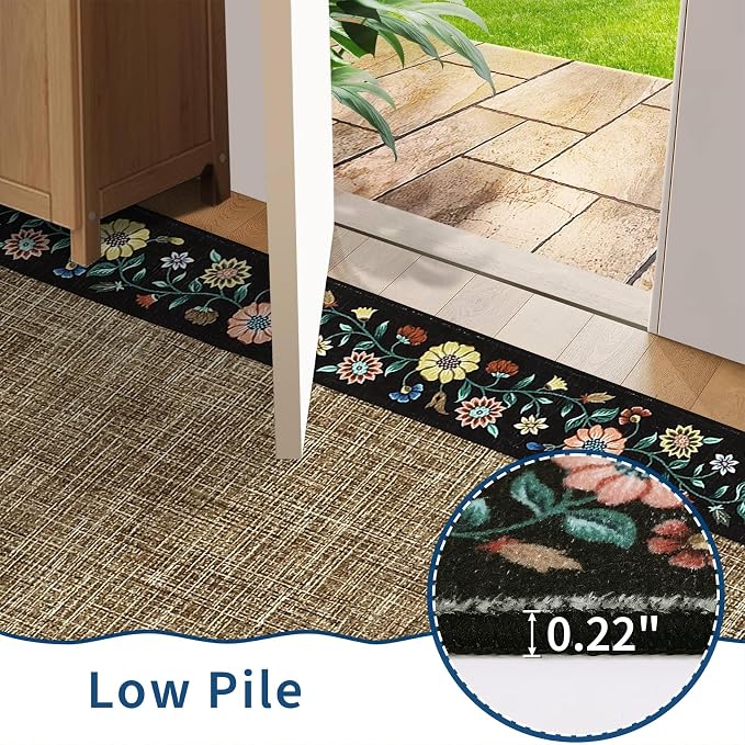 GarveeHome 4x6 Area Rugs for Bedroom Living Room Machine Washable Rugs Floral - Image 5