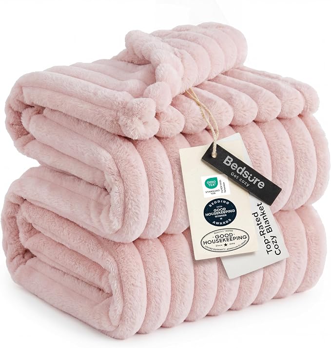 Bedsure GentleSoft Crystal Pink Full Blanket by BEDSURE