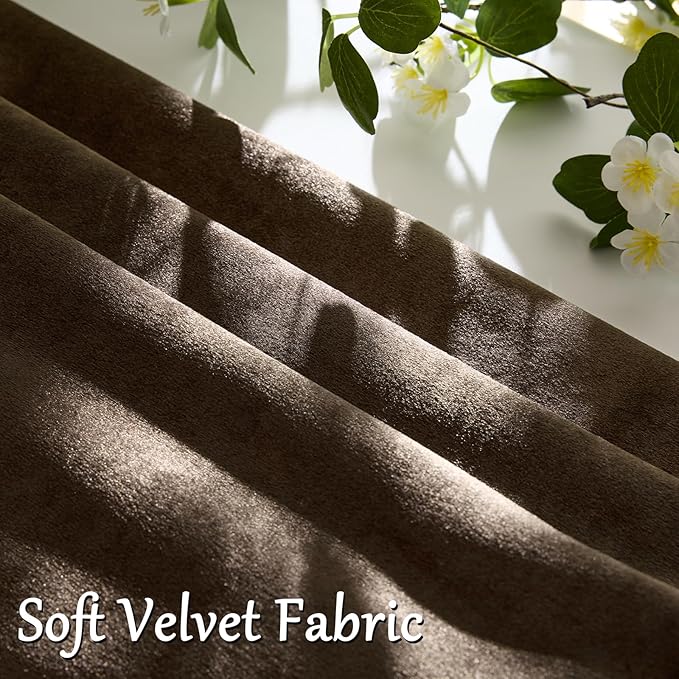 GIGIZAZA Brown Velvet Pillow Covers 16x16 Decorative Pillows Pack of 2 | Throw - Image 3