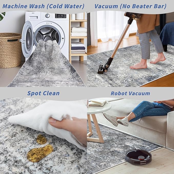 2x4 Runner Rug Washable Non-Slip – Small Throw Rug - Image 8