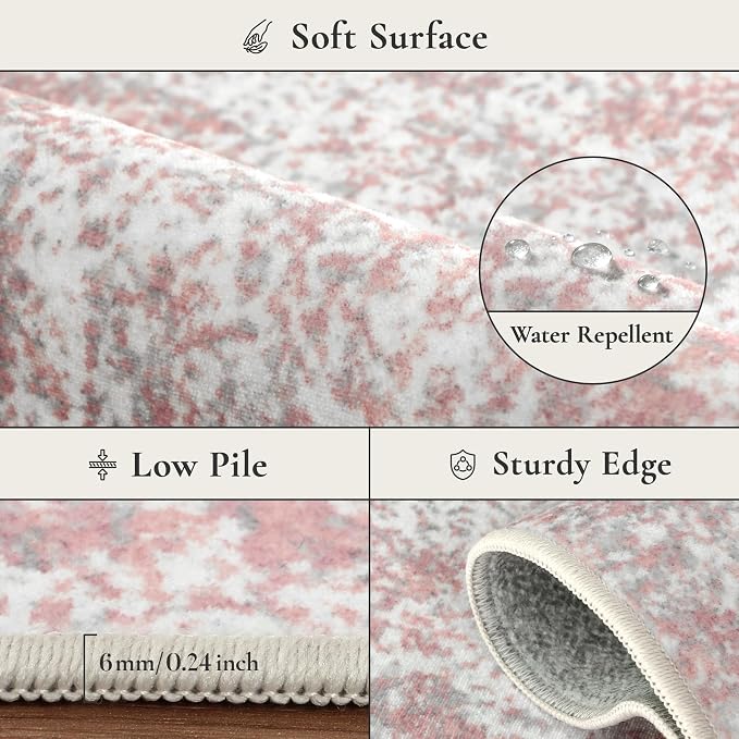 Area Rugs 3x5 for Living Room Bedroom, Modern Abstract Machine Washable Rug - Image 8