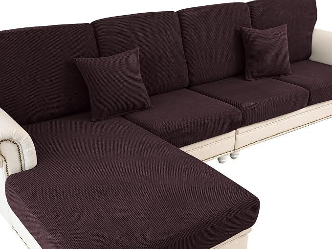 LA MEACK Couch Cushion Cover Seat Cushion Cover Stretch Armchair Cover Separate by LA+MEACK