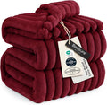 Bedsure Soft Cal Size Blanket for Bed Deep Red 102"x96" | Birthday Gifts for by Unknown