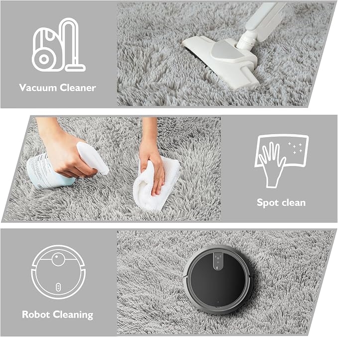 Shag Area Rug for Bedroom 4x6, Soft Fuzzy Rug Non-Shedding Indoor Plush Carpet - Image 4