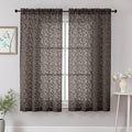 Chyhomenyc Chocolate Sheer Curtains 63 Inch Length 2 Panels Set, Light by Chyhomenyc