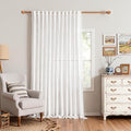 MYSKY HOME Floor to Ceiling Curtains 108 Inches Long White Semi Sheer Sliding by MYSKYHOME