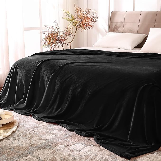 BEDELITE Fleece Blanket Black Full Blankets by BEDELITE
