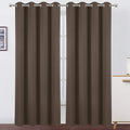 LEMOMO Chocolate Brown Thermal Blackout Curtains/52 x 95 Inch/Set of 2 Panels by Lemomo