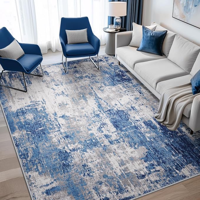 RELEANY Washable 6'x8' Abstract Area Rug by RELEANY