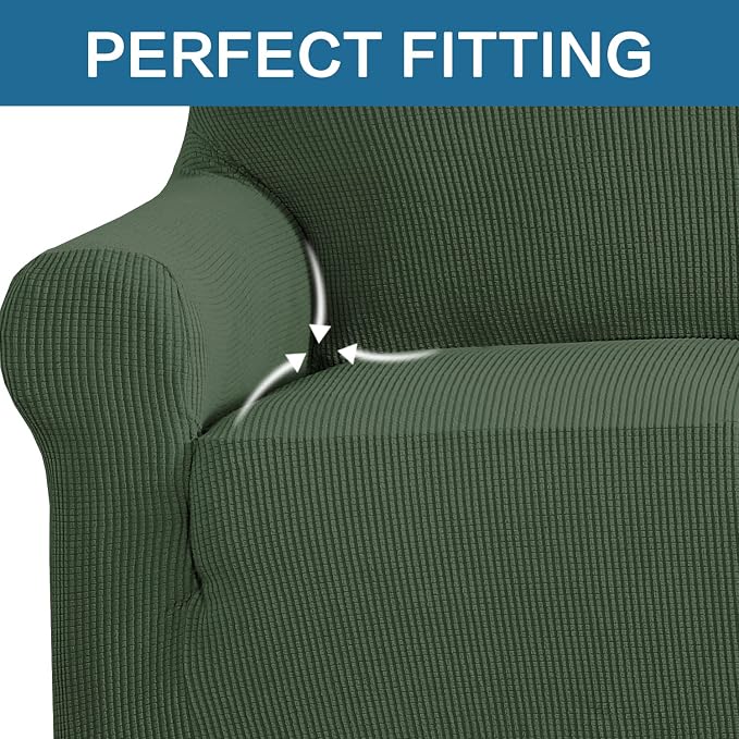 H.VERSAILTEX Stretch Cover for Couch Soft Furniture Covers Slip Covers for 3 - Image 5