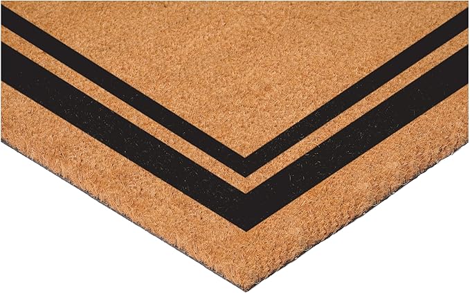 Calloway Mills 152963048K Black Border 30" x 48" Monogram Doormat Letter (K)