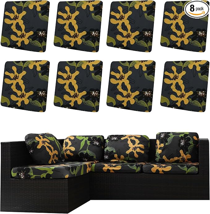 Outdoor Cushion Covers Set, Replacement by SUKAIKEQA