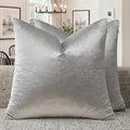 GIGIZAZA Silver Grey Velvet Throw Pillow Covers 18x18 Pack of 2 | Decorative by GIGIZAZAFocusingonhomedecoration