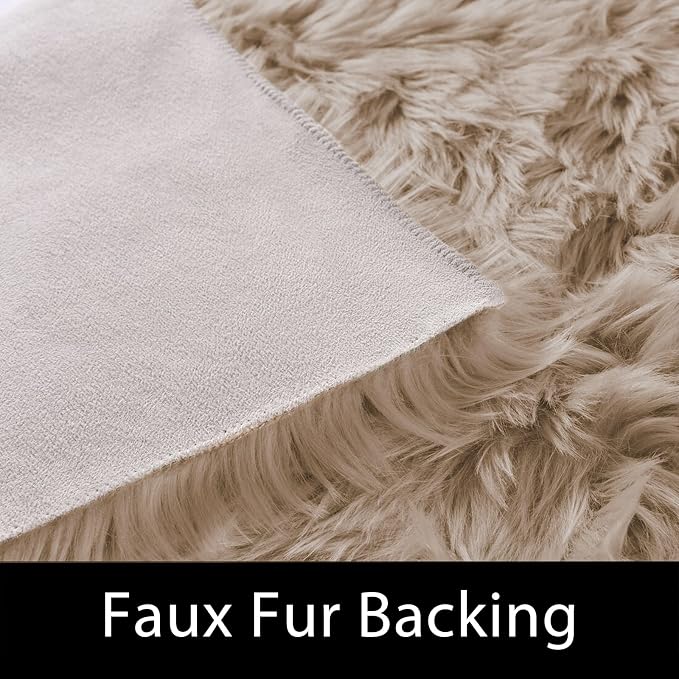 Latepis 8ft Round Light Brown Beige Rugs - Image 3