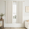 Guken Cream 100% Blackout Linen Curtains 40 Inch Wide by 63 Inch by Guken