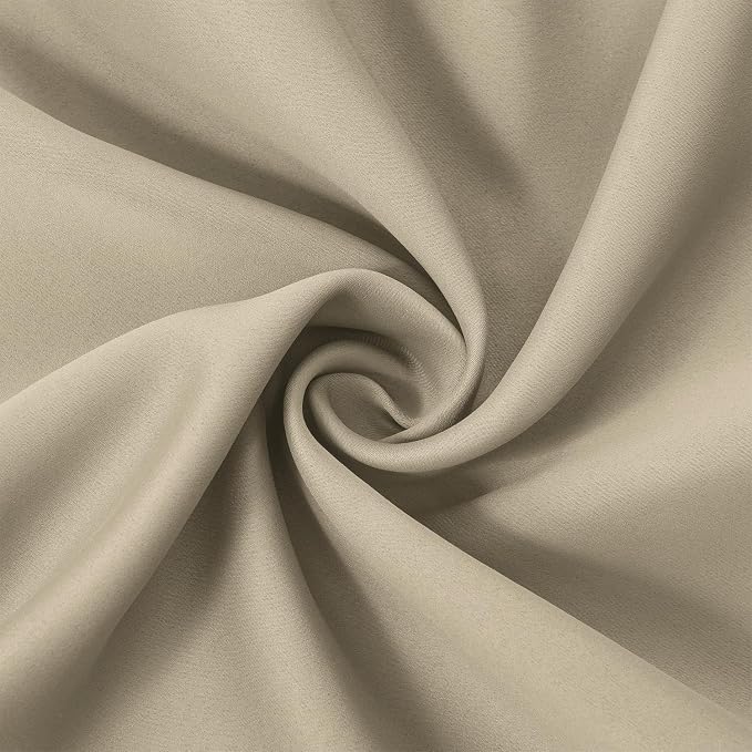 LEMOMO Beige Thermal Blackout Curtains/52 x 54 Inch/Set of 2 Panels Room - Image 5