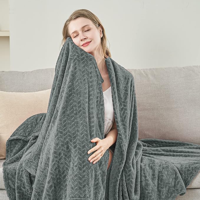 inhand Grey Fleece King Blanket - Image 7