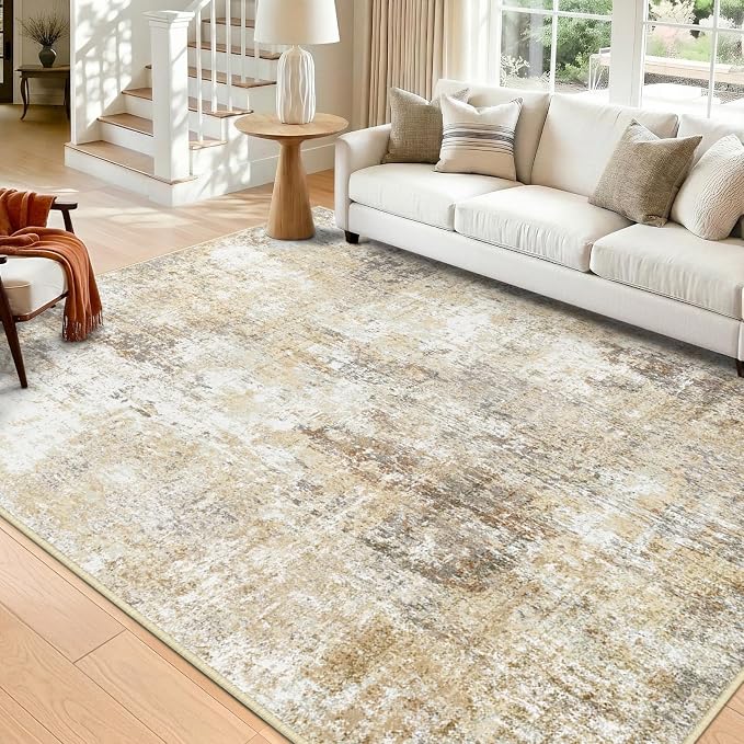 RELEANY Washable 9'x12' Abstract Area Rug - Image 8