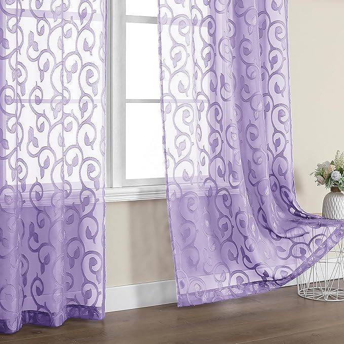OWENIE Furman Sheer Curtains 84 inches Long by OWENIE