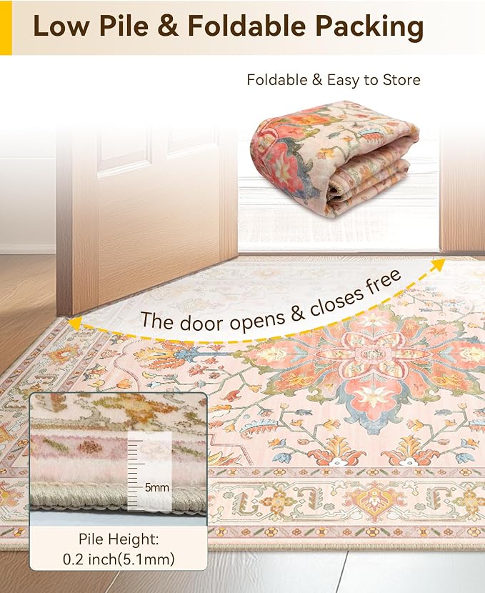 RELEANY Washable Area Rug, Runner 2'x10', Water Repellent, Pet Friendly - Image 5