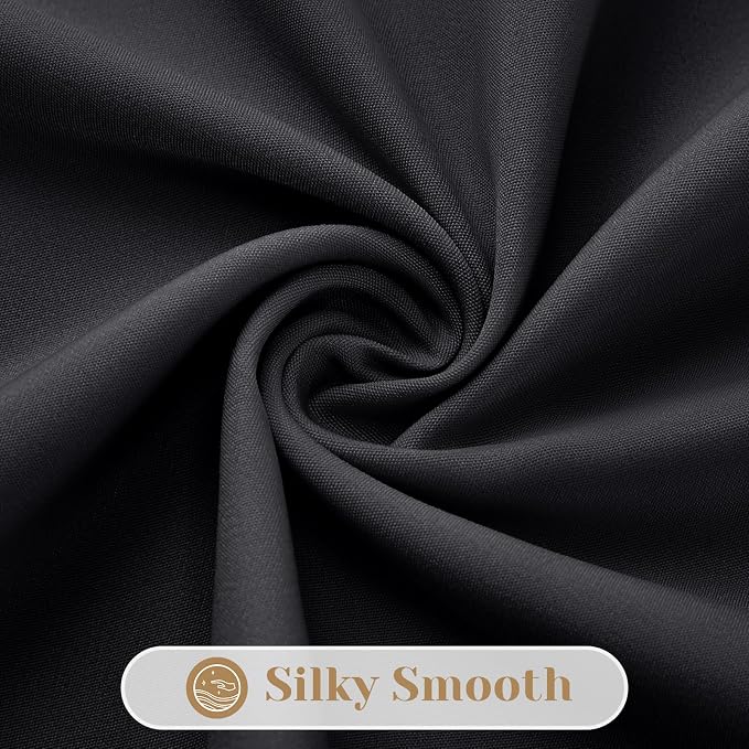 HOMEIDEAS Halloween Non-See-Through Black Privacy Sheer Curtains, 52 X 84 - Image 7