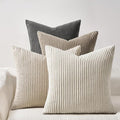 Topfinel 4 Packs Natural Decorative Throw Pillows Covers 20x20 Inch by Topfinel