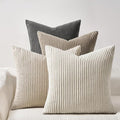 Topfinel 4 Packs Natural Decorative Throw Pillows Covers 18x18 Inch by Topfinel