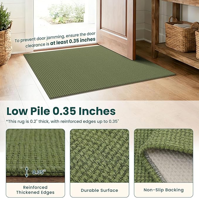 KOZYFLY Washable 4x5 Entry Woven Area Rug, Braided Throw Rugs - Image 5