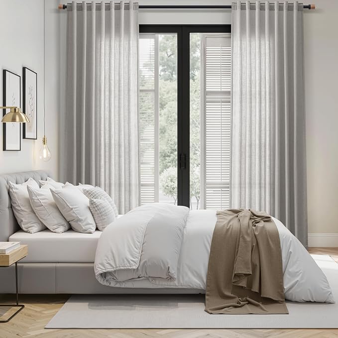 Light Gray Linen Curtains 72 Inches Long - Image 8
