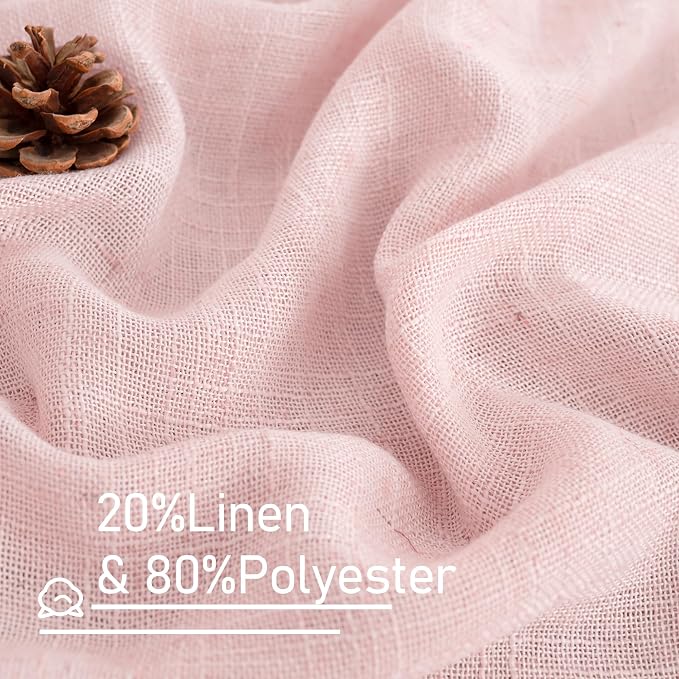 Semi Sheer Linen Curtains 45 Inches Long - Image 2