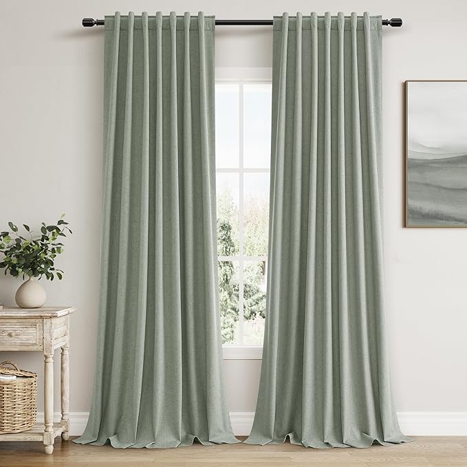 Guken 100% Blackout Curtains 120 Inch Length 2 Panels Set by Guken