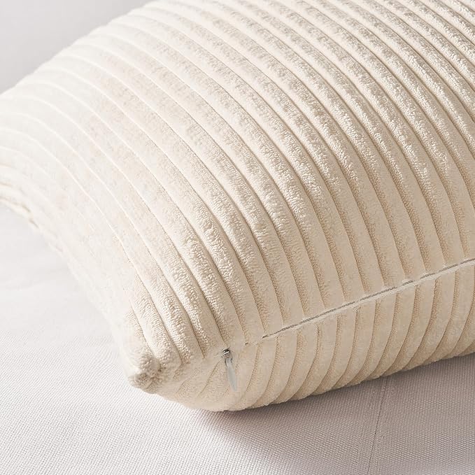 Topfinel 4 Packs Neutral Decorative Throw Pillows Covers 22x22 Inch - Image 2