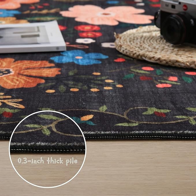 Rugcomf Runner Rug for Hallways Kitchen Rug Non Slip 2'x 6' Washable Runner Rugs - Image 9