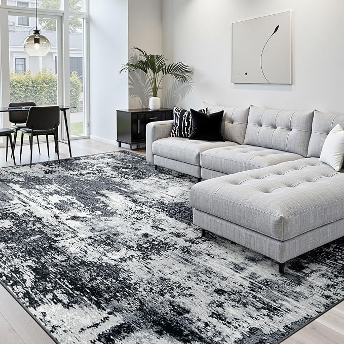 RELEANY Washable 10'x14' Abstract Area Rug - Image 2