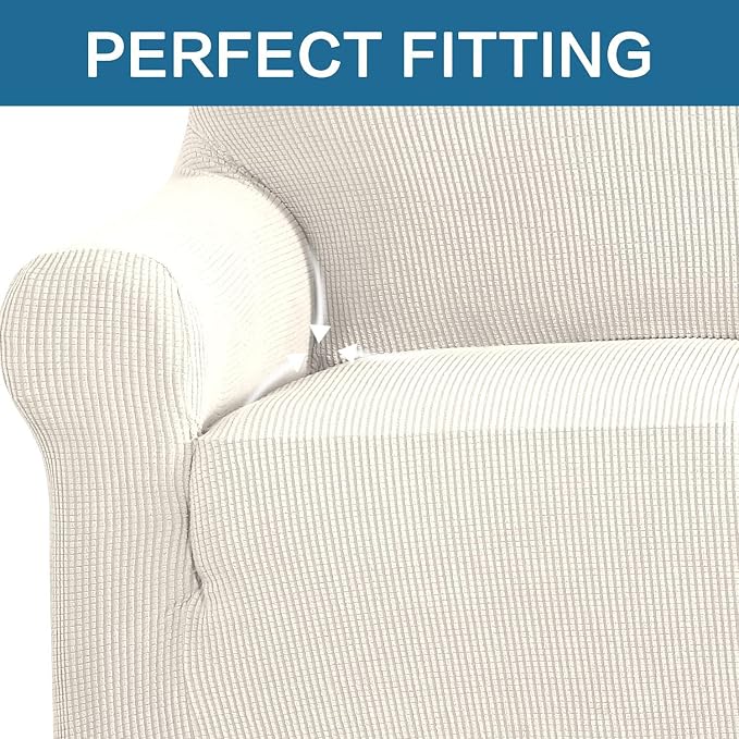 H.VERSAILTEX Stretch Couch Cover 2 Cushion Sofa Loveseat Slipcover|Sofa Cover - Image 5