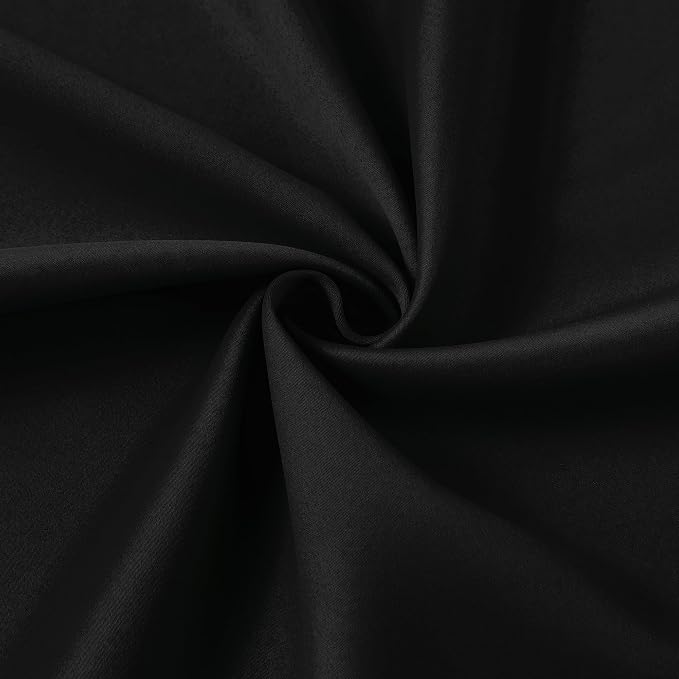 Black Curtains Blackout 104 Inches Long, Luxury Faux Silk Polyester Pinch - Image 7