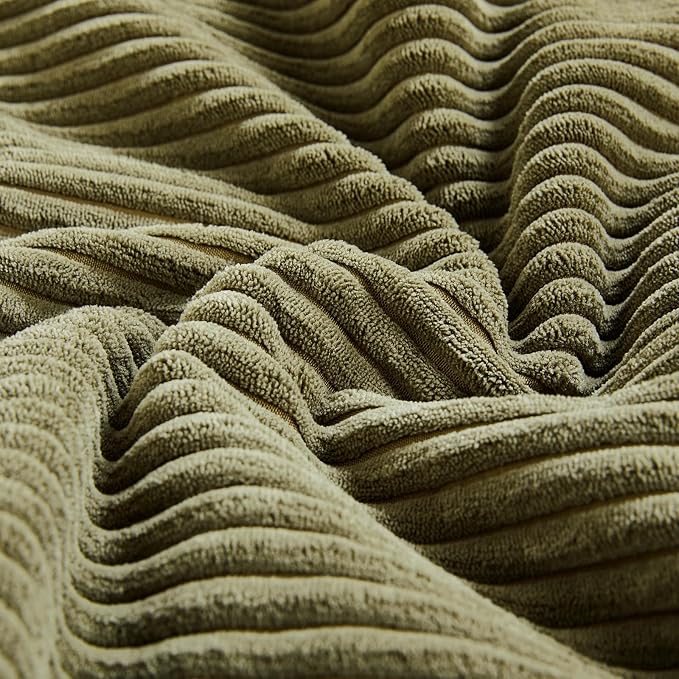 Fancy Homi 2 Packs Olive Green Euro Decorative Throw Pillow Covers 28x28 Inch - Image 5