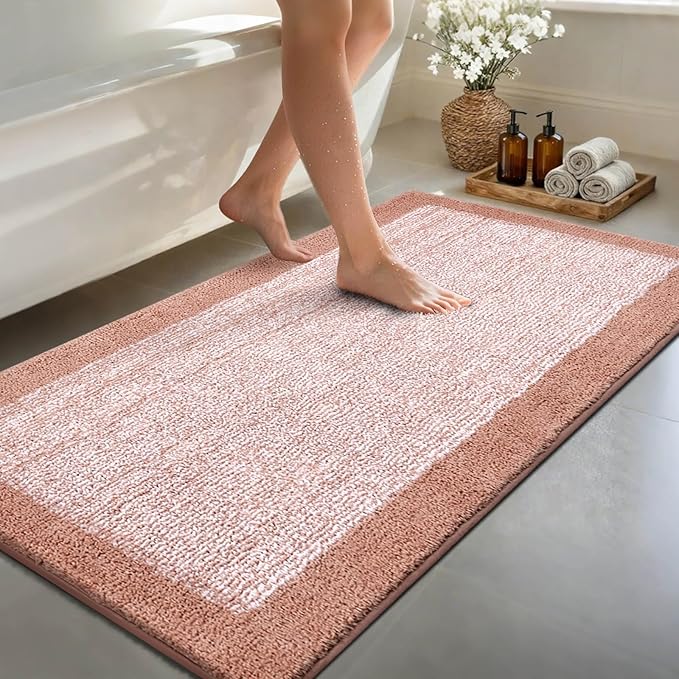 60x24 Long Bathroom Rugs Washable Non Slip, Soft Absorbent Quick Dry Mats by Unknown
