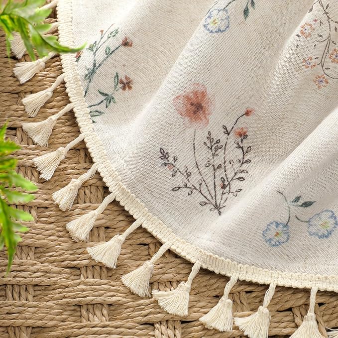 Boho Floral 100% Blackout Curtains 84 Inch 2 Panels 40" W x 84" L | Farmhouse - Image 4