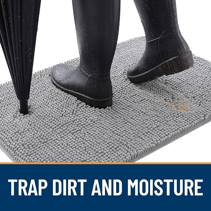 OLANLY Dog Door Mat for Muddy Paws 47x20, Super Absorbent Chenille Mud Mat | - Image 2