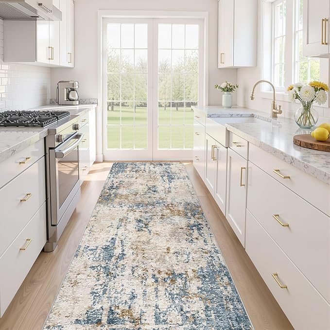 LOONGRUG Runner Rug 3x10 Washable Non-Slip Kitchen Neutral Modern Rug | by LOONGRUG