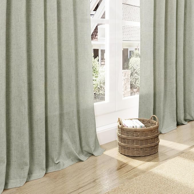 Nanspring Sage Green Curtains 80 Inches Length - Image 6