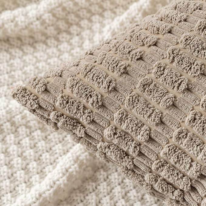 MIULEE Pack of 2 Corduroy Decorative Throw Pillow Covers 20x20 Inch Soft Boho - Image 2