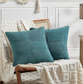 Fancy Homi 2 Packs Teal Samll Decorative Throw Pillow Covers 14x14 Inch by Fancy+Homi
