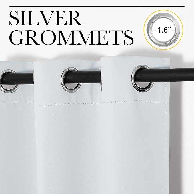 NICETOWN Room Darkening Curtain Panels, 2 Panels, 55 inches W x 108 inches - Image 3