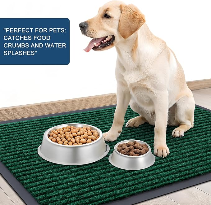 OLANLY 2-Pack Front Door Mats 71x23, Waterproof Heavy-Duty Doormats | Green - Image 6