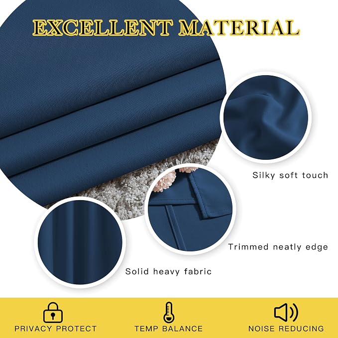 NICETOWN Blackout 78 inch Curtains - Image 3